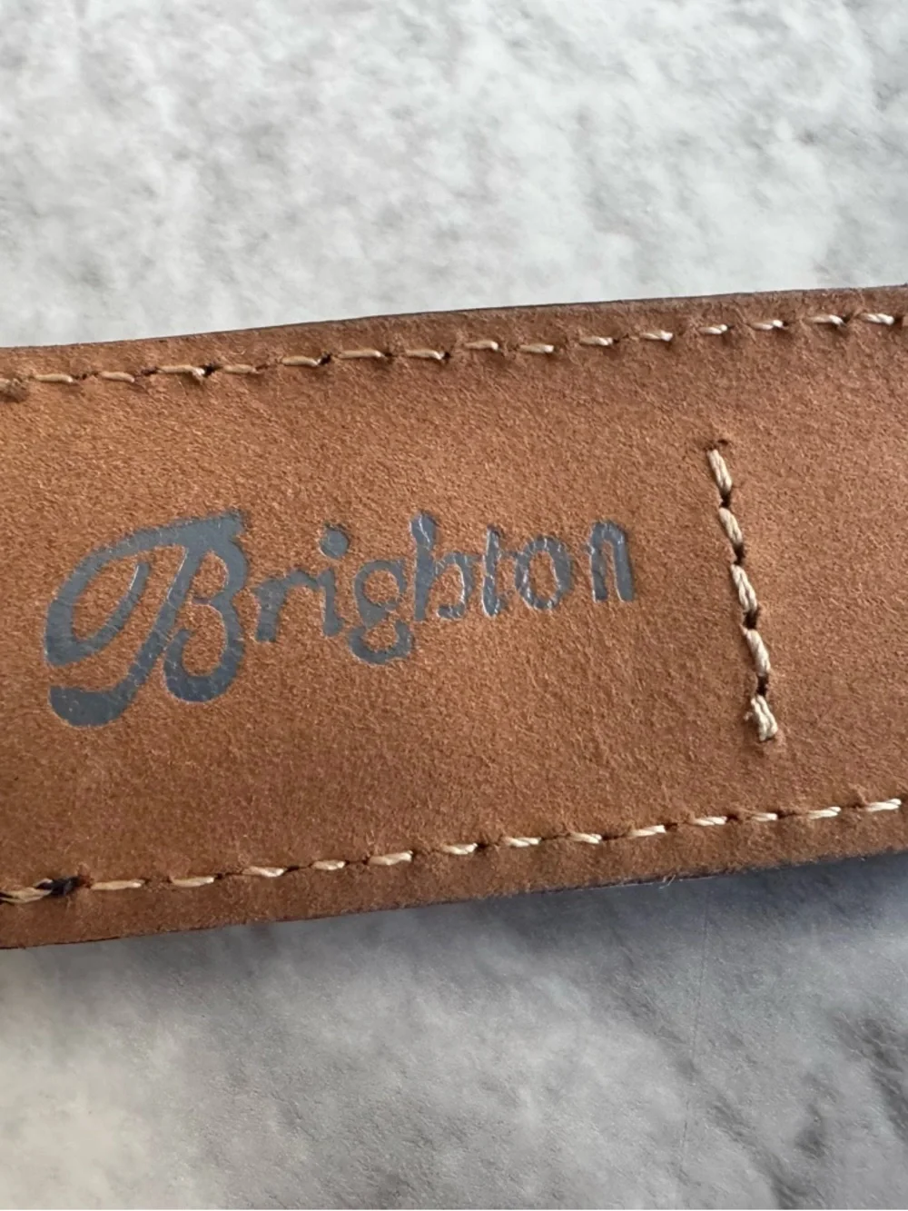 Brighton Black Croc Embossed Leather Ornate Link Belt - Size 38 - Picture 6 of 11